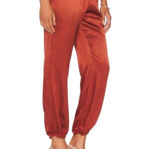 Nation LTD Satin Del Rey Pant in Rust
